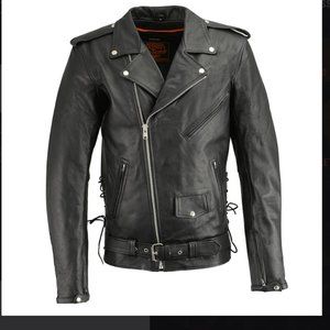 Genuine Milwaukee Leather Jacket Men's Large Tall $75